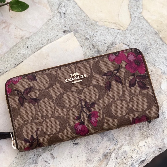 NWT Coach Floral Accordion Zip around wallet - Picture 4 of 7